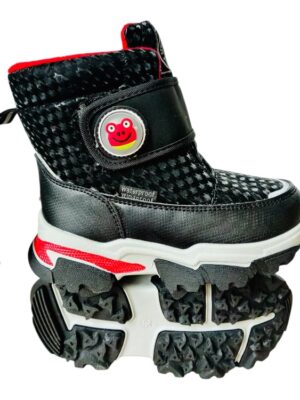 C-T10100 Tom.m juodi žieminiai termo batai berniukams su LED (23-28d)